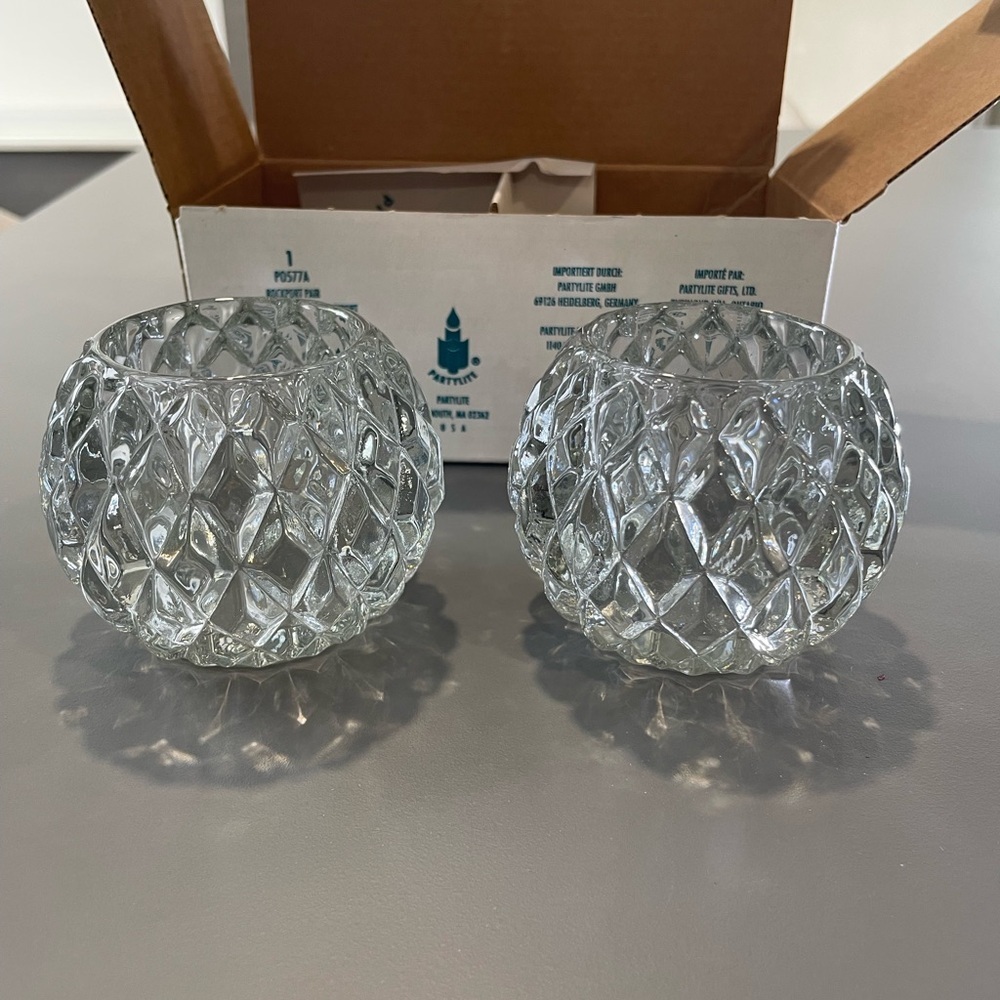 PartyLite Rockport Pair Votive Candle Holders